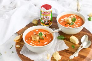 Roasted Red Pepper Gouda Soup