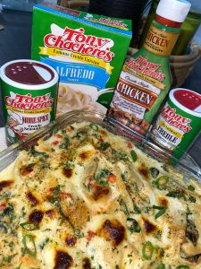 Creole Chicken Alfredo Stuffed Shells