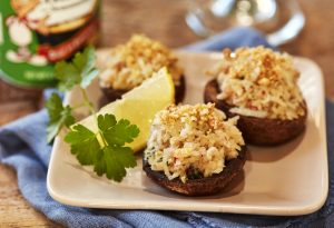 Creole Butter Crab Stuffed Mushrooms