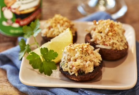 Creole Butter Crab Stuffed Mushrooms