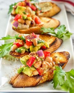 Creole White Bean Caviar Crostini