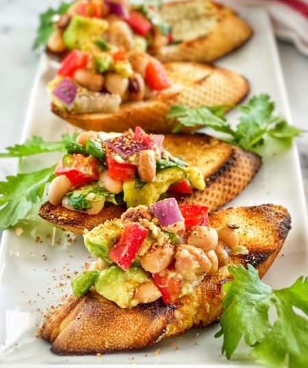 Creole White Bean Caviar Crostini