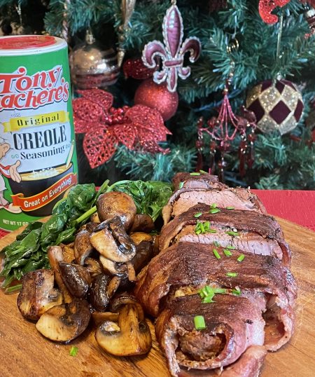 Creole Bacon Wrapped Beef Tenderloin