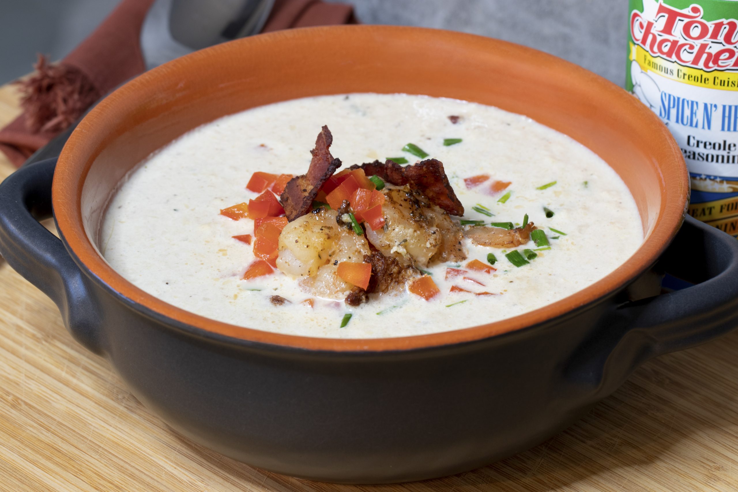 Creole Shrimp & Bacon Bisque