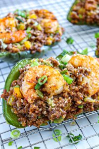 Shrimp & Sausage-Stuffed Peppers