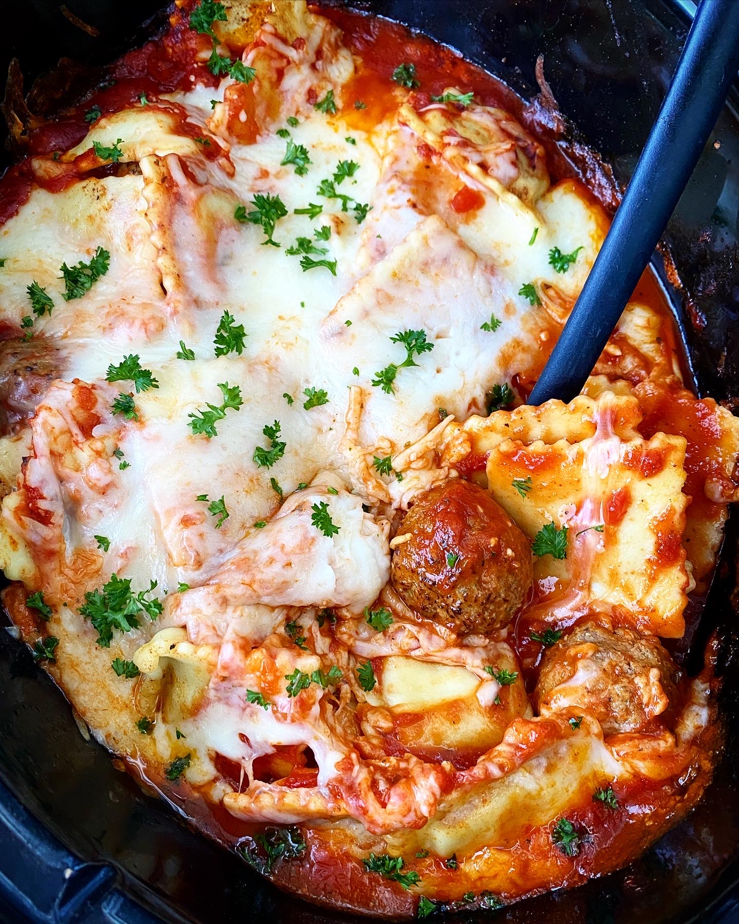 Cheesy Ravioli & Meatball Casserole 2