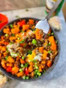 Cajun Breakfast Sausage and Sweet Potato Hash