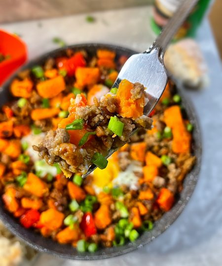 Cajun Breakfast Sausage and Sweet Potato Hash