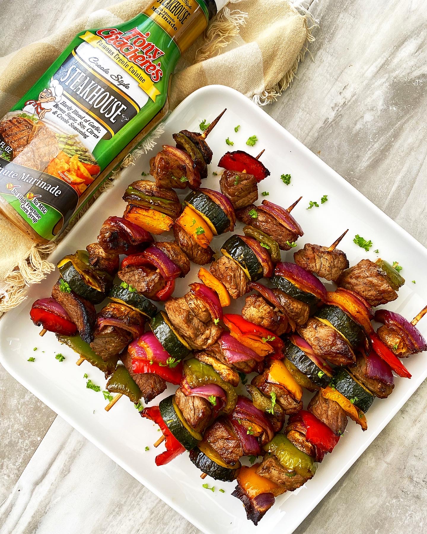 Air Fryer Creole Beef Kabobs