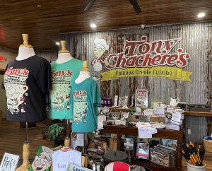 display of merchandise inside Tony Chachere's store