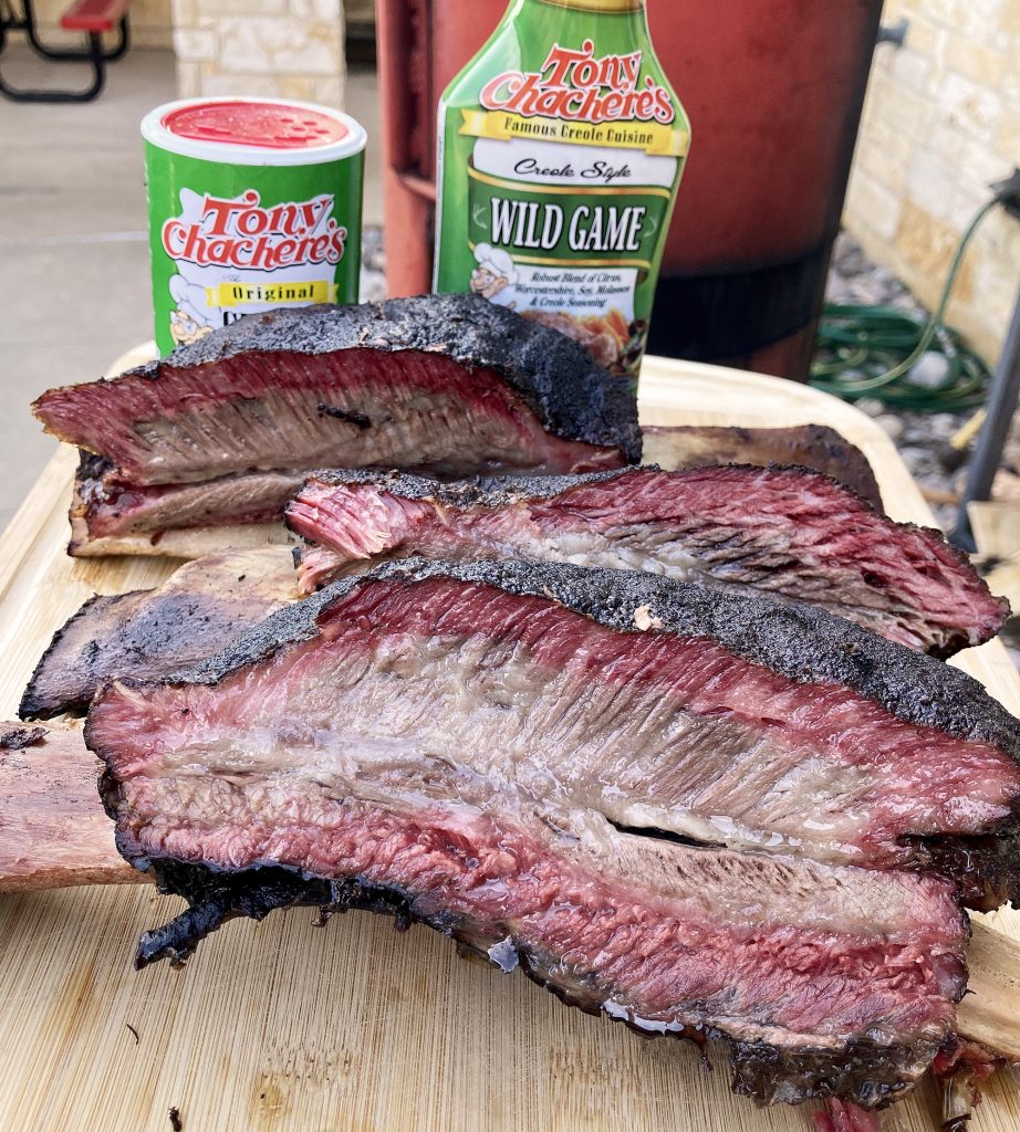smoked beef Dino ribs Tony Chachere's