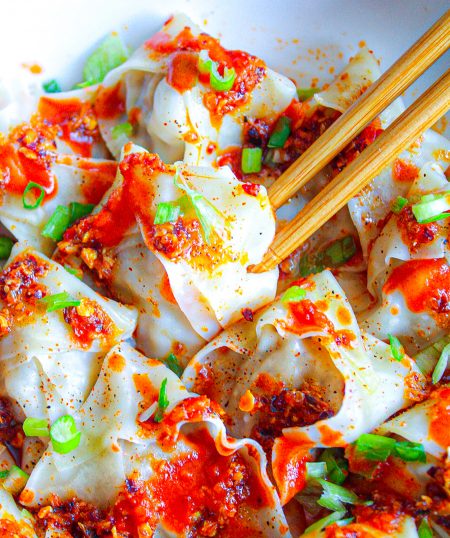 Steamed Cajun Pork Wontons