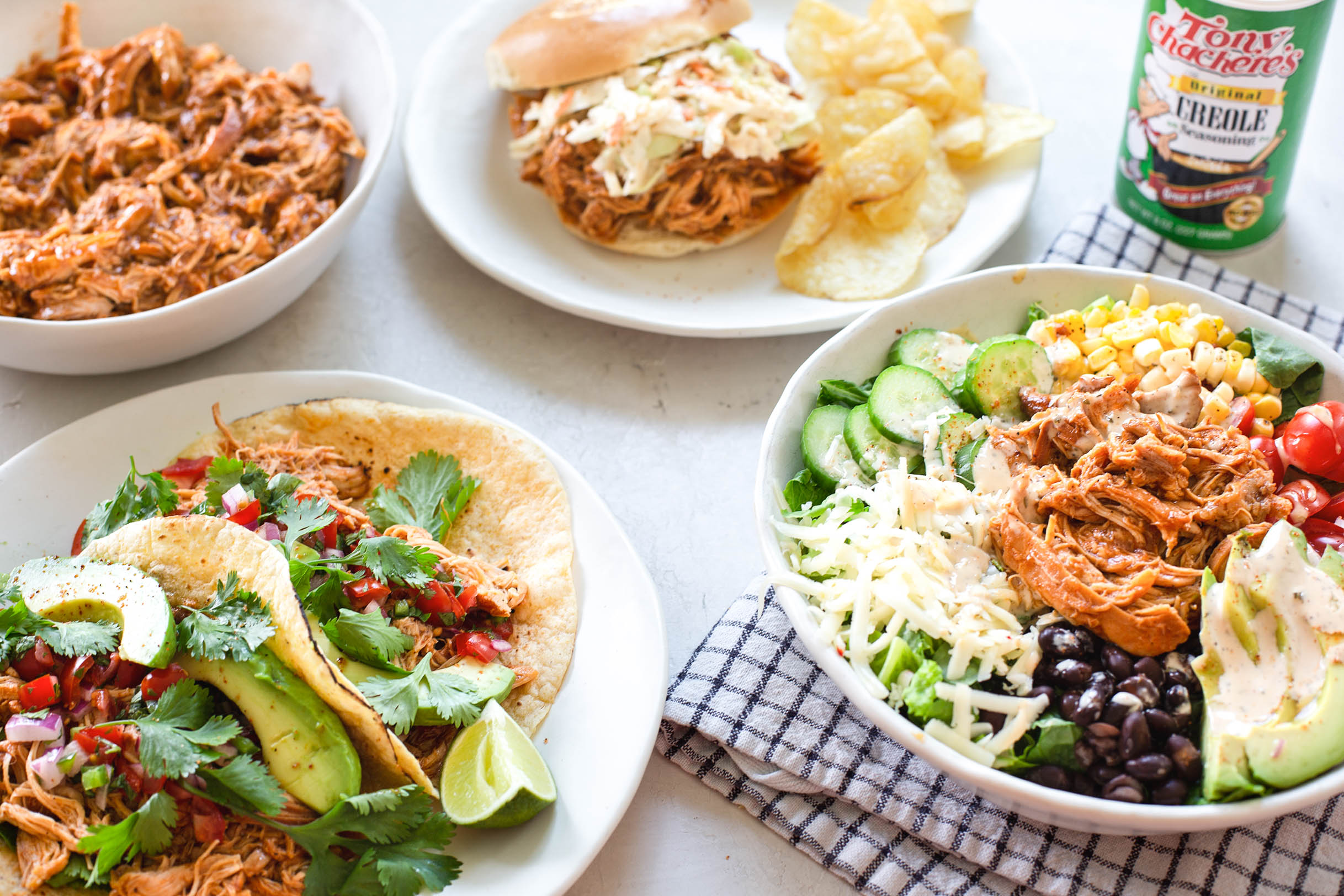 Slow Cooker Cajun BBQ Chicken 3 Ways 2