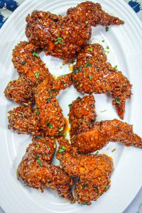 Honey-Garlic Fried Chicken Wings