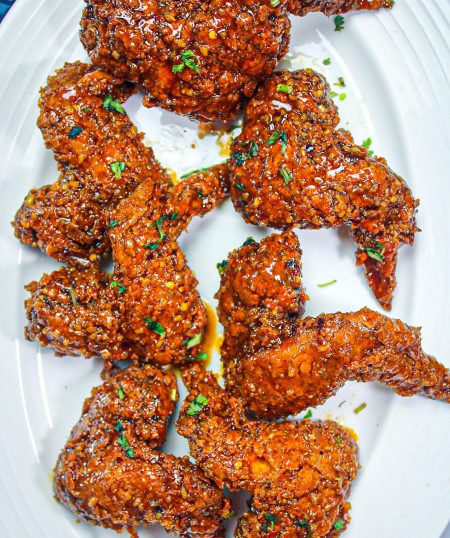 Honey-Garlic Fried Chicken Wings