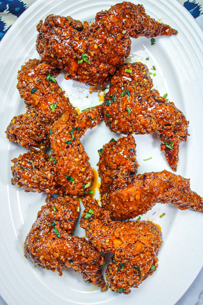 HoneyGarlic Fried Chicken Wings by Creole Seoul Tony Chachere's