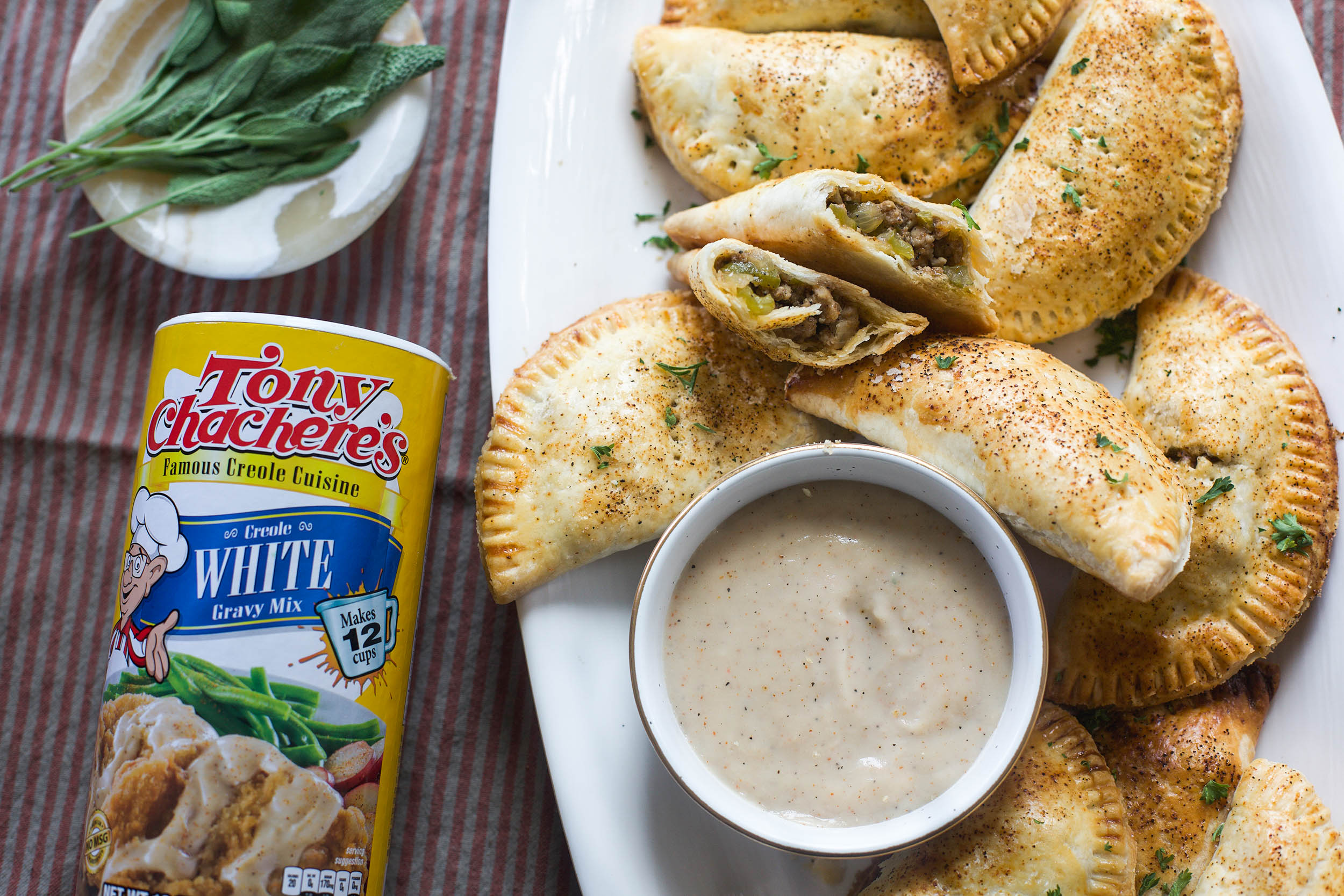 Louisiana Meat Pies with Sage Gravy