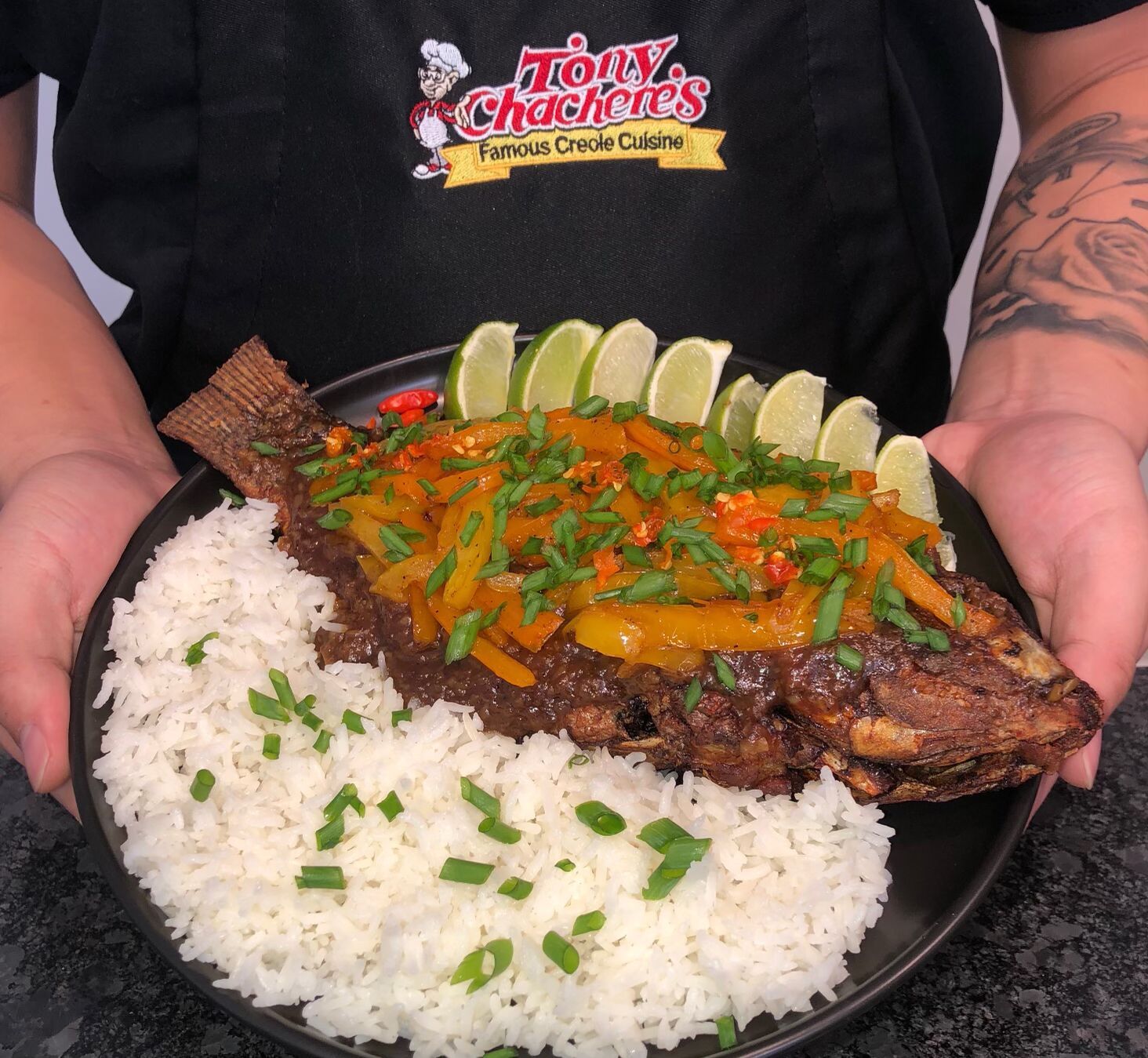 Whole Fried Fish with Cajun Tamarind Sauce