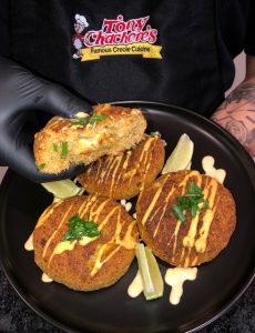 Boudin Stuffed Crab Cakes