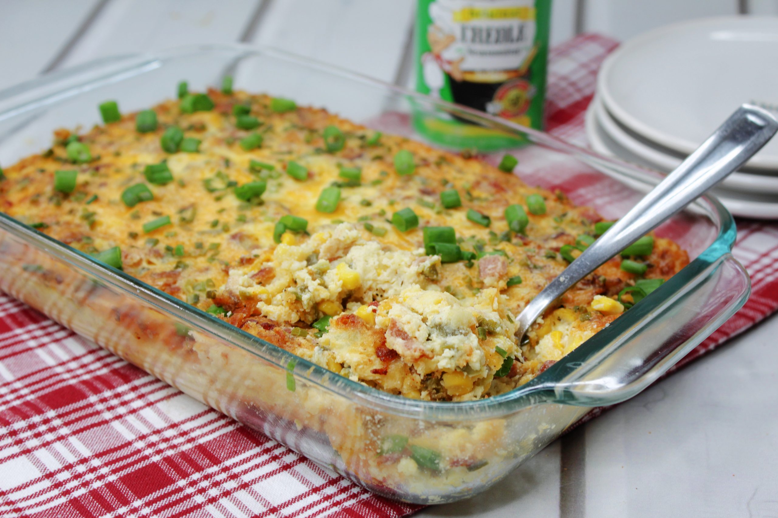 Jalapeño Bacon Cheddar Sweet Corn Spoonbread