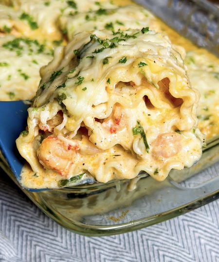 Crawfish and Shrimp Lasagna Rollups