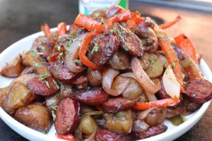 One Pot Sausage, Peppers & Potatoes by Chef Alden B