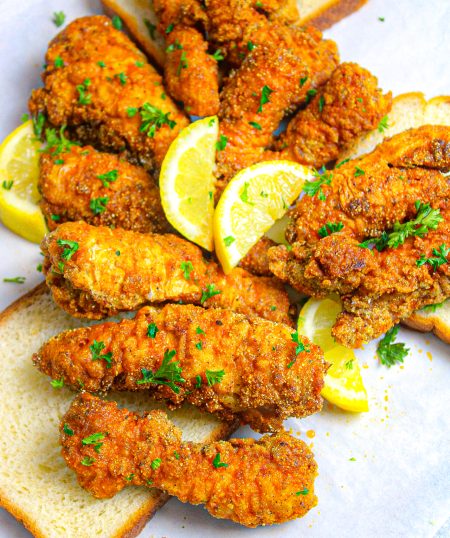 Fried Buffalo Catfish Nuggets