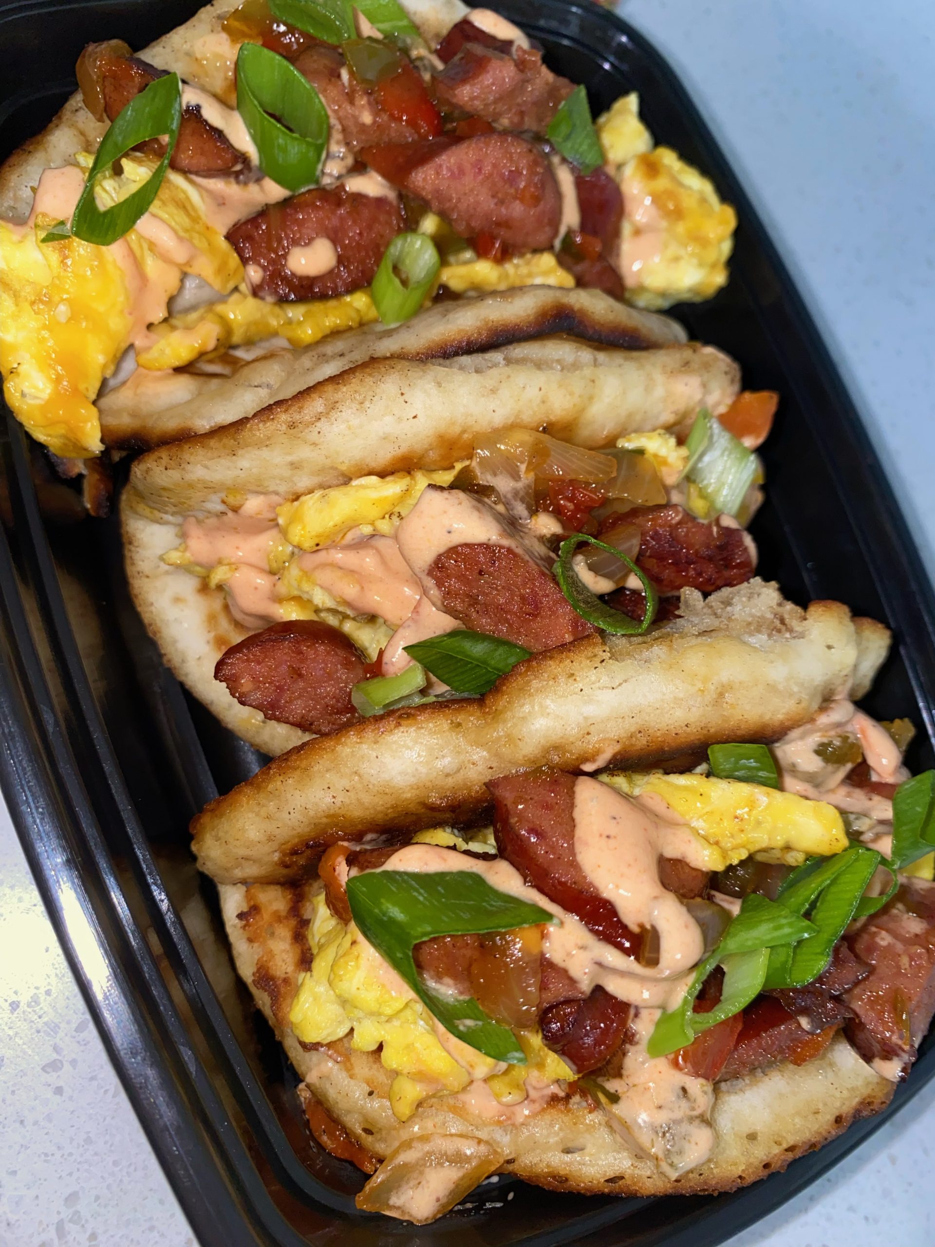 Cajun Breakfast Pancake Tacos