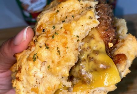 Cajun Cheddar Biscuit Chicken Sandwiches