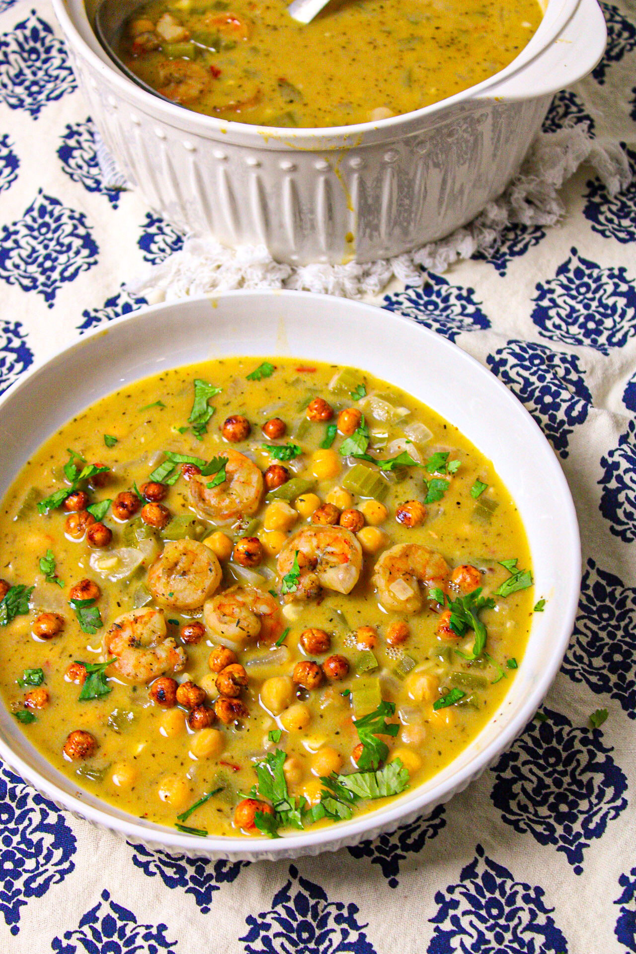 Cajun Shrimp & Chickpea Soup