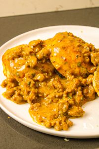 Cheddar Biscuits and Sausage Gravy by Creole Seoul