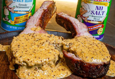 Pork Rib Rack with Creole Mustard Sauce