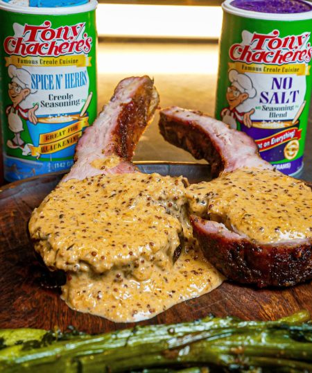 Pork Rib Rack with Creole Mustard Sauce