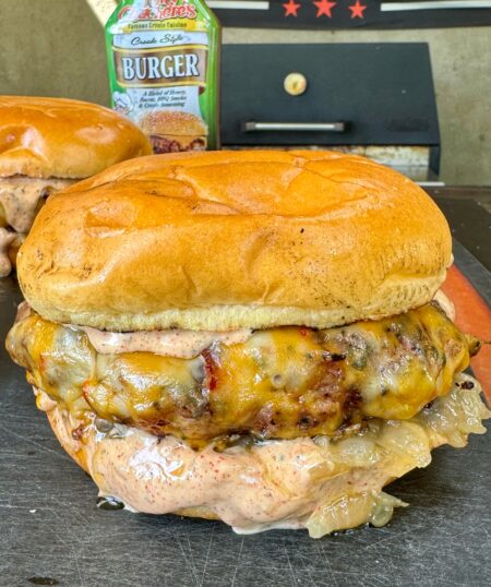 Smoked Cajun Burgers