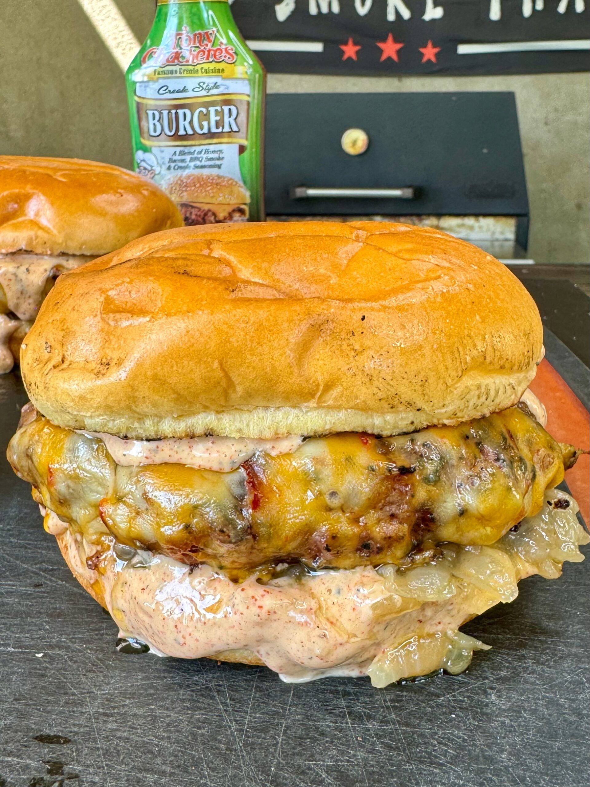 Smoked Cajun Burgers
