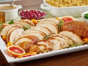 Deliciously-seasoned turkey slices