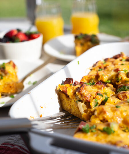 Cajun Cornbread Breakfast Casserole