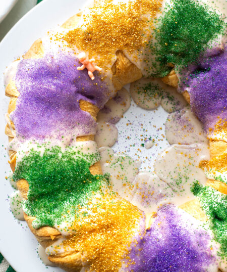 Cream Cheese Pecan Praline King Cake