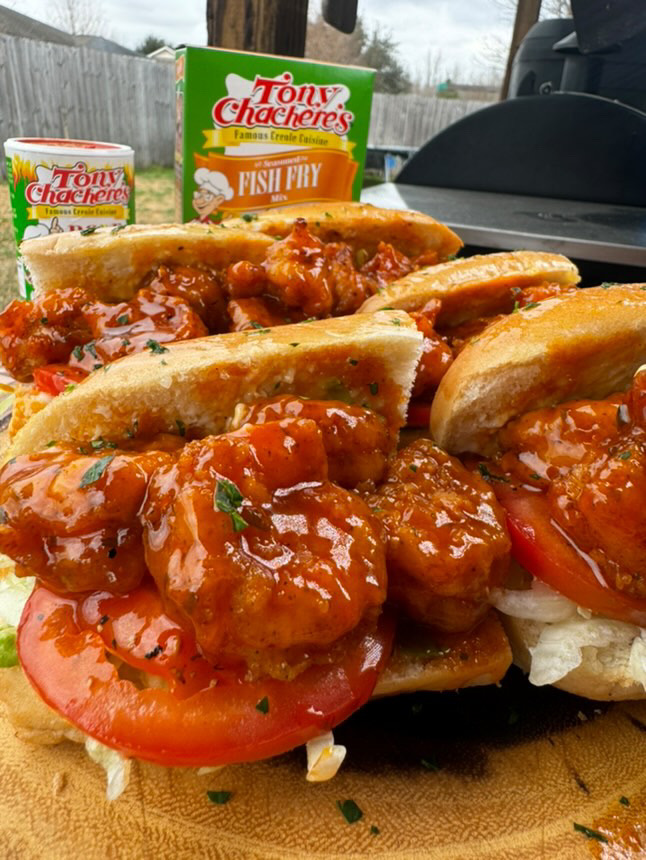 Mini Honey Buffalo Fried Shrimp Po’Boys