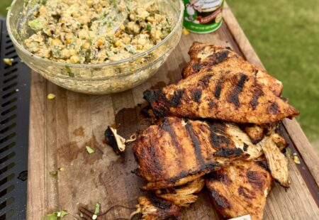 Honey Lime Chicken w/ Elote Corn Salsa