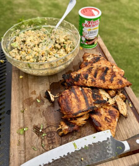 Honey Lime Chicken w/ Elote Corn Salsa