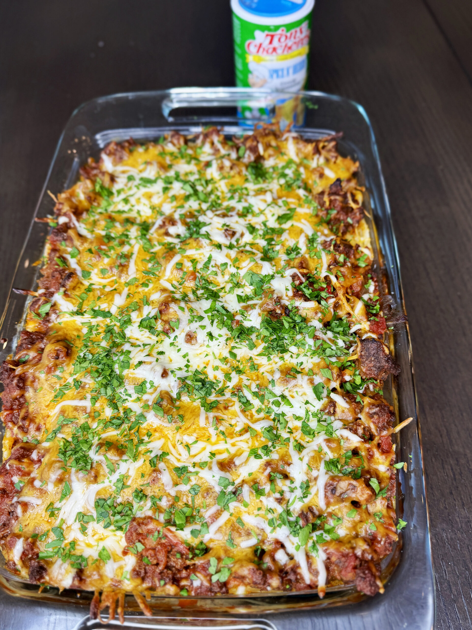 Creamy Cajun Baked Spaghetti