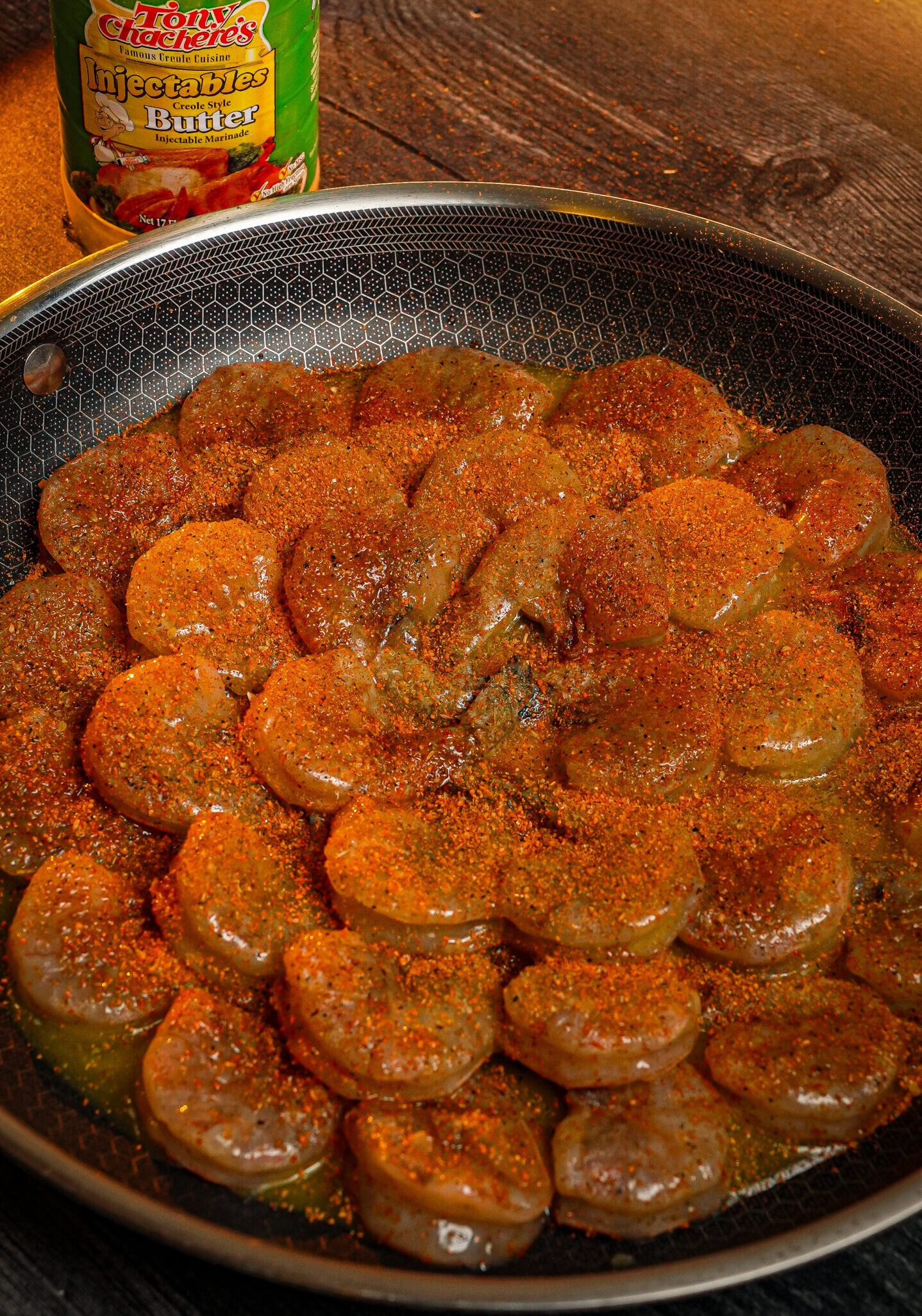 Buttery Marinated Shrimp Skillet