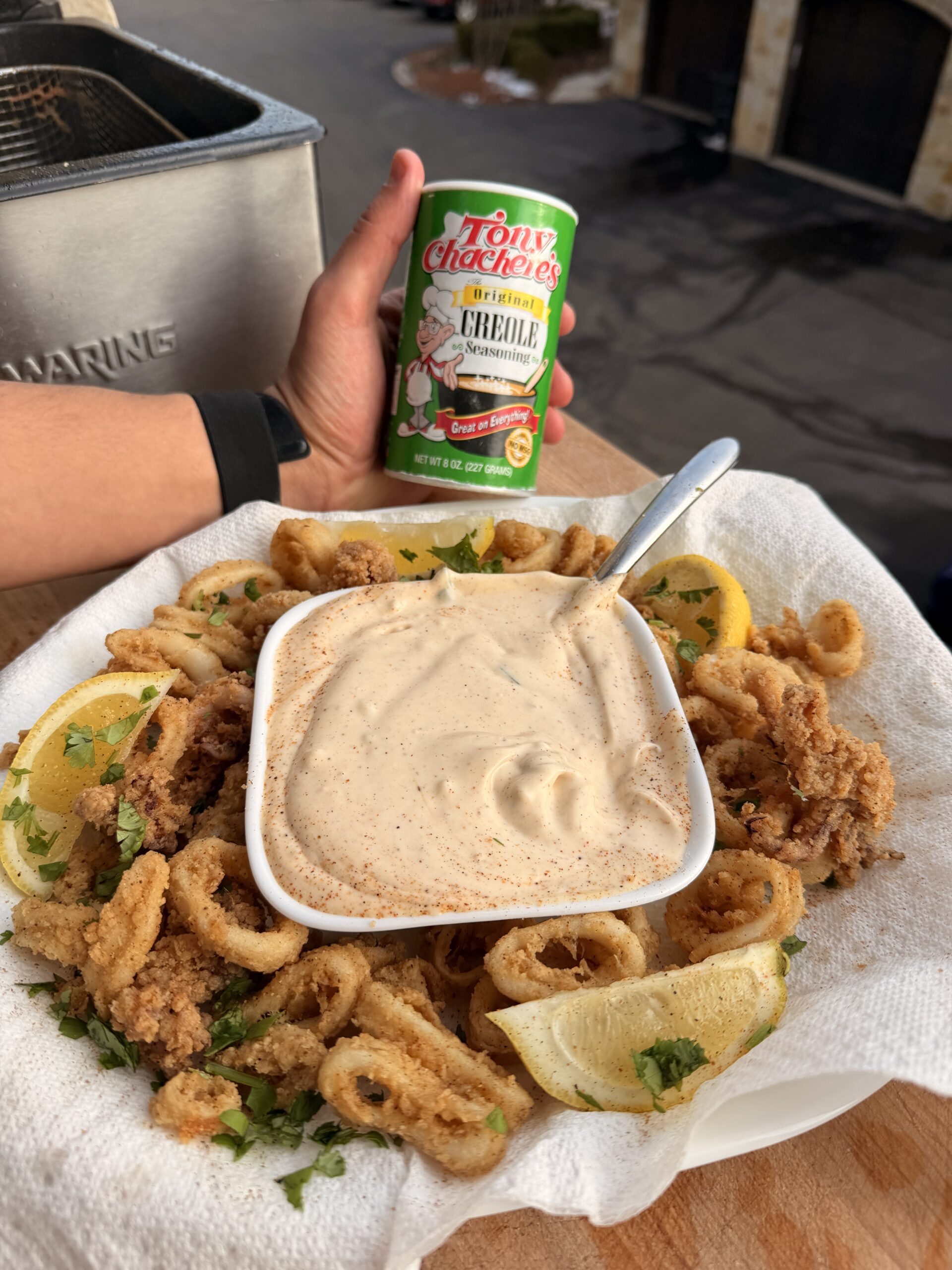 Fried Calamari with Cajun Lemon Aioli