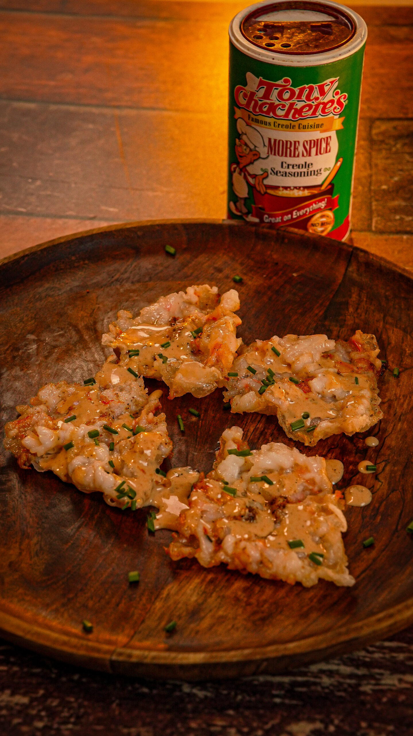 Cajun Shrimp Chips with Remoulade