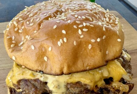 Cajun Oklahoma Onion Smash Burger