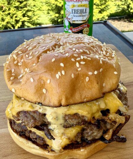 Cajun Oklahoma Onion Smash Burger