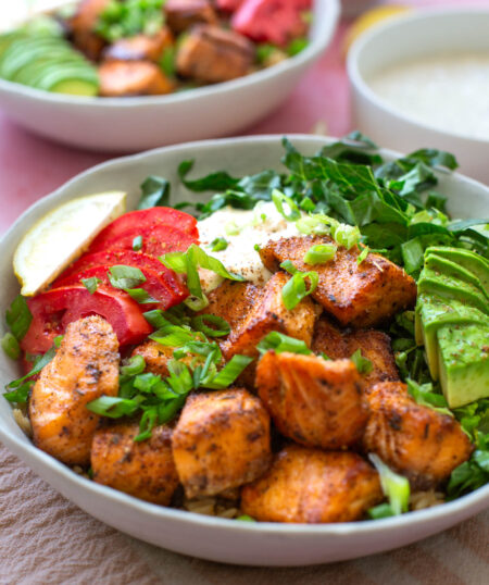 Blackened Salmon and Rice Bowls