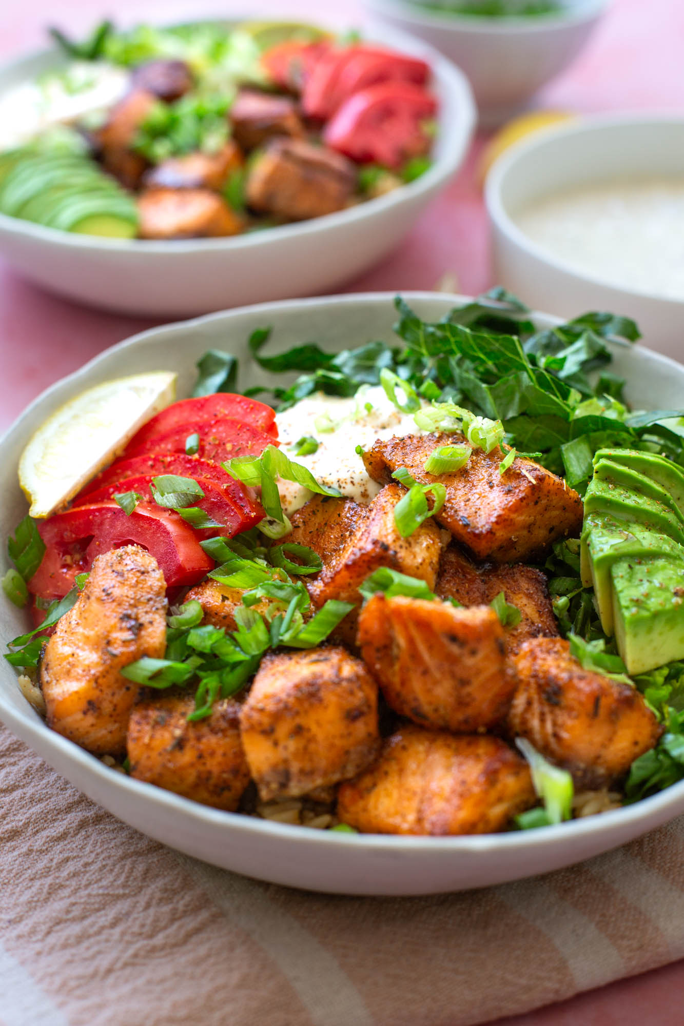 Blackened Salmon and Rice Bowls