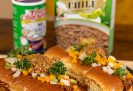 Chili Dogs with Trinity Relish
